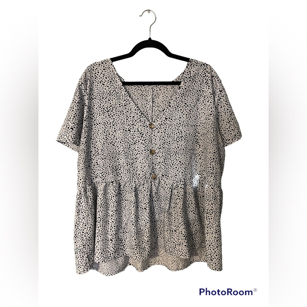 Short Sleeve Dalmatian Top
